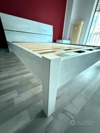 Letto 2 piazze legno