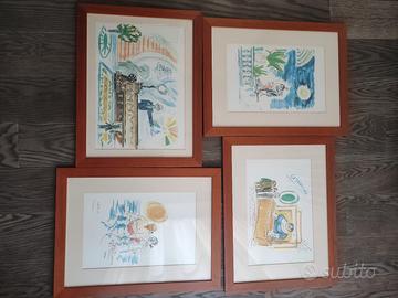 Quadri riproduzione bozzetti Amarcord