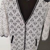 Cardigan leggero fantasia geometria 