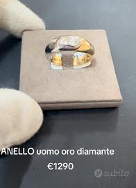 ANELLO uomo oro18 kt diamante