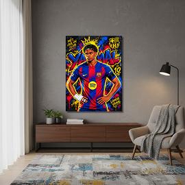 FC Barcelona quadro Lamine Yamal 10 stile graffiti
