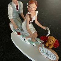 Top cake sposi torta bicicletta dekora