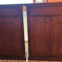 credenza, scarpiera, mobile in legno (2 pezzi)