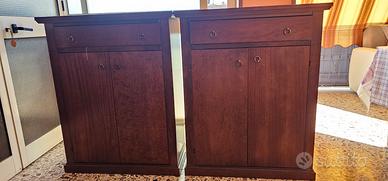 credenza, scarpiera, mobile in legno (2 pezzi)
