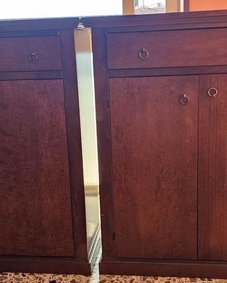 credenza, scarpiera, mobile in legno (2 pezzi)