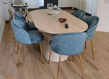 Tavolo nuovo con cartellino piano in pietra natura