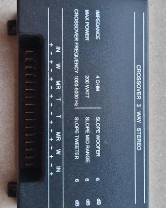 Crossover audio 3 vie stereo – 4 Ohm, 200 Watt