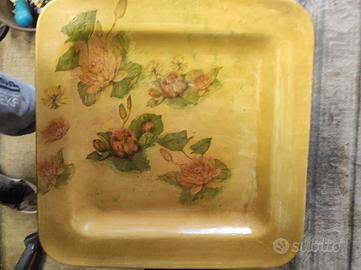 vassoio portatutto decorato a mano 