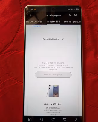 Samsung Galaxy S25 Ultra 12/256 per altro sm