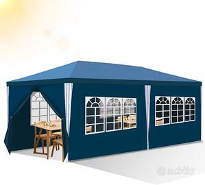Gazebo da giardino impermeabile da 3 x 6 m,