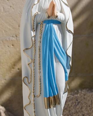 STATUA LOURDES DIPINTA A MANO IN CEMENTO 80CM