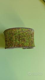 braccialetto rigido da donna verde