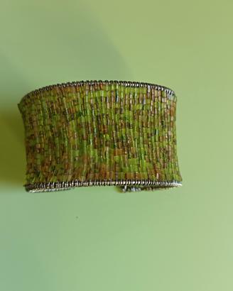 braccialetto rigido da donna verde