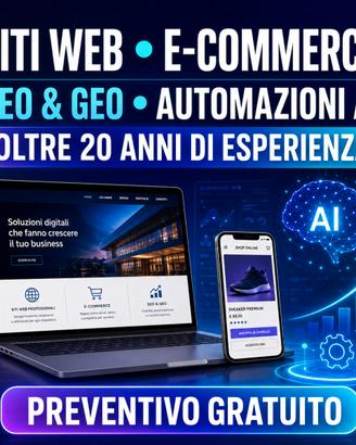 Realizzazione siti web, app, e-commerce