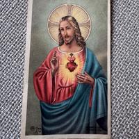 Sacro cuore di Gesù antico santino