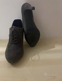 Francesine con tacco in camoscio