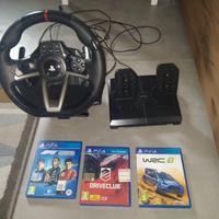 Ps4 Hori Volante RWA Racing Wheel Apex + 3 giochi