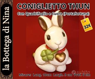 CONIGLIETTO PORTAFORTUNA IN CERAMICA THUN