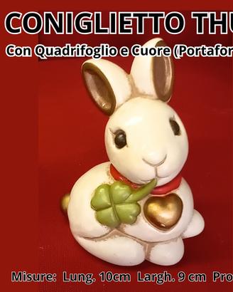 CONIGLIETTO PORTAFORTUNA IN CERAMICA THUN