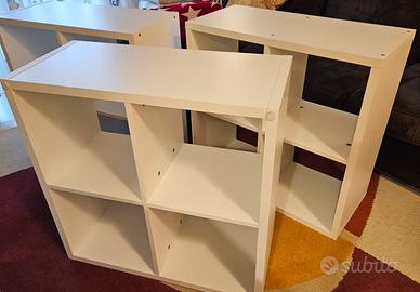 Due 2 Libreria cube a 4 vani bianco