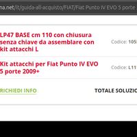 Barre portatutto Punto Evo 5p