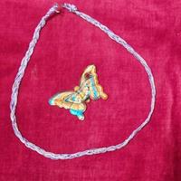 Pendente farfalla in vetro Murano con cordoncino