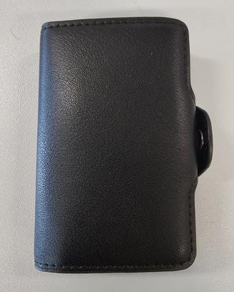 Portabanconote portacarte doppio in pelle RFID