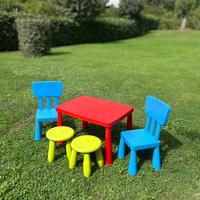 tavolino bambino ikea MAMMUT con 2 sedie e 2 sgabe