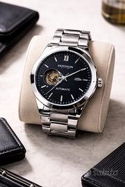 Orologio paterson automatico-acciao-quadrante nero