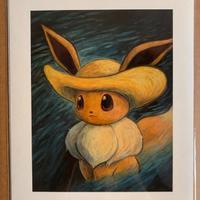 Pokemon Center x Van Gogh Museum Eevee Giclee