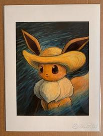 Pokemon Center x Van Gogh Museum Eevee Giclee
