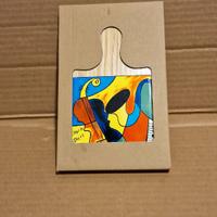 sottopentola legno e ceramica naif