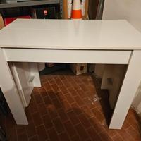 Tavolo consolle allungabile 51/237cm bianco lucido