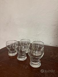 Set 5 Bicchierini Vintage in Vetro