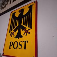 Insegna smaltata vintage tedesca POST