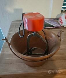 Paiolo in rame per polenta con motorino elettrico