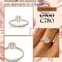 Anello in oro bianco e diamanti
