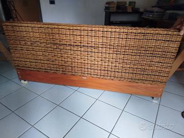 LETTO MATRIMONIALE IN VIMINI STRUTTURA COMPLETA