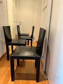N.  4 sedie in pelle marchio  B&B modello Arcadia