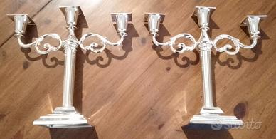 Coppia Candelabri placcati in argento