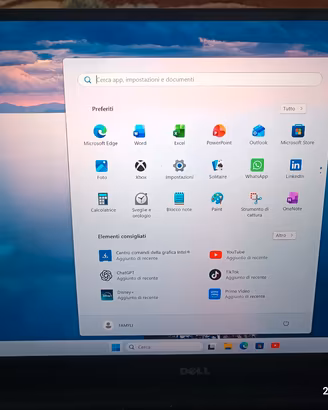 Notebook Dell touchscreen i7 512GBSSD Win11 