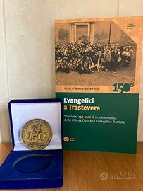 Medaglia + libro 150° Chiesa Battista Trastevere