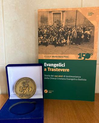 Medaglia + libro 150° Chiesa Battista Trastevere