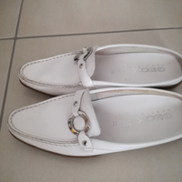 Scarpa Geox mocassino aperto pelle bianca