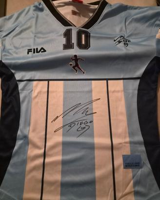 Maradona Maglia Argentina Autografata  Con Coa
