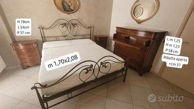 letto artigianale in ferro battuto 