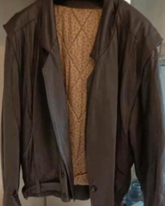 giubbotto in vera pelle uomo tg 52 