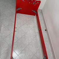 Letto singolo con rete + mensola e cubi