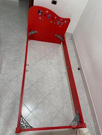 Letto singolo con rete + mensola e cubi