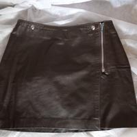 minigonna in vera pelle